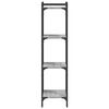 vidaXL Kirjahylly 4 kerrosta harmaa Sonoma 40x30x120 cm tekninen puu