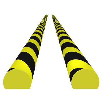 vidaXL Kulmasuojat 2 kpl keltainen ja musta 4x3x100 cm PU