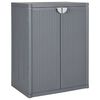 vidaXL Ulkos&auml;ilytyskaappi harmaa 65x45x88 cm PP rottinki