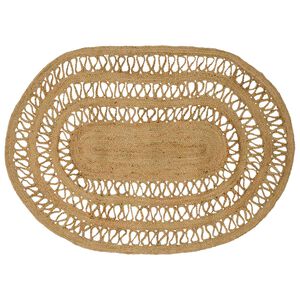 vidaXL Alue Matto Luonnollinen 100 x 152 cm Juutti