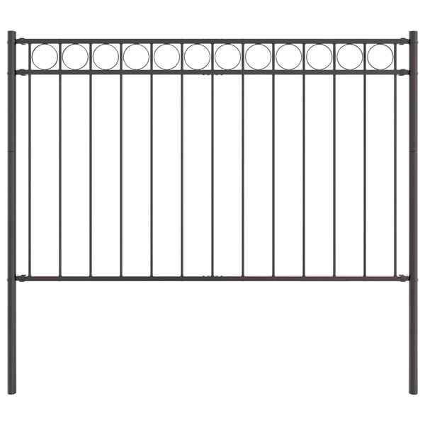 vidaXL Puutarha-aita Harmaa Teräs