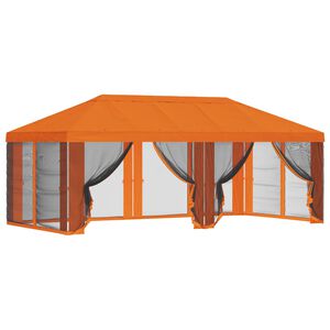 vidaXL Gazebo-peite sivuseinill&auml; Oranssi 600,5 x 300,5 cm Polyesteri