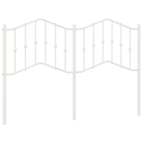 vidaXL Metallinen vaihtop&auml;&auml;ty valkoinen 140 cm