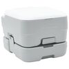 vidaXL Leirint&auml; wc Harmaa ja valkoinen 41,5 x 36,5 x 30 cm Polyeteeni