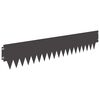 vidaXL Nurmireunus 10 pcs 103 x 20 cm metalli Musta