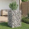 vidaXL Gabion Kohotettu Peti Hopea 50 x 50 x 80 cm Galvanoitu ter&auml;s