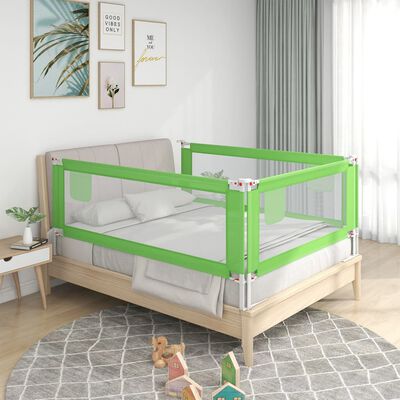 vidaXL Turvalaita sänkyyn vihreä 140x25 cm kangas
