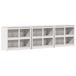vidaXL Ulkokeitti&ouml;kaappi MEPPEL 3 kpl valkoinen 318 x 55 x 92 cm