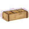 vidaXL Tarjotin s&auml;ilytystilassa 4 pcs Ruskea 30 x 14 x 9 cm