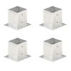 vidaXL Aitatolpan jalat 4 kpl galvanoitua metallia 121 mm