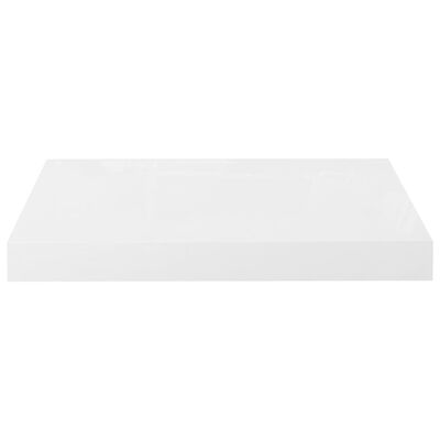 vidaXL Kelluva seinähylly korkeakiilto valkoinen 40x23x3,8 cm MDF