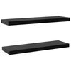 vidaXL Kelluvat sein&auml;hyllyt 2 kpl musta 100x20x3,8 cm