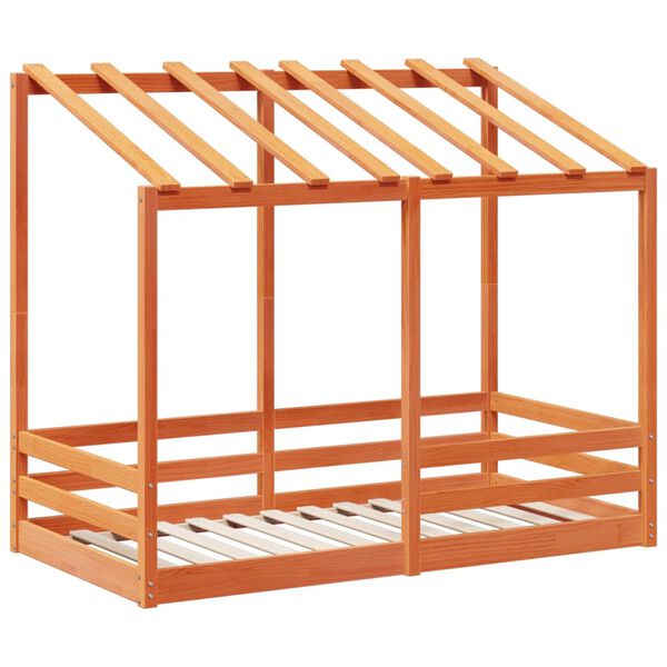 vidaXL Lasten katossänky vahanruskea 80x160 cm täysi mänty