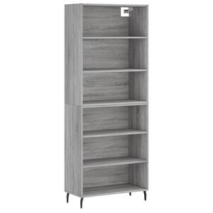vidaXL Kaappi harmaa Sonoma 69,5x32,5x180 cm tekninen puu