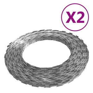vidaXL BTO-22 piikkilangat 2 kpl 100 m ter&auml;s