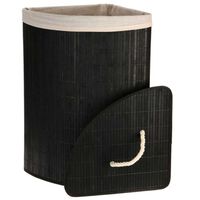 Bathroom Solutions Kulmapyykkikori bambu musta