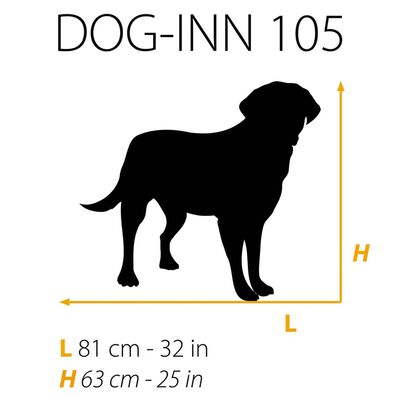 Ferplast Koiranhäkki Dog-Inn 105 108,5x72,7x76,8 cm harmaa