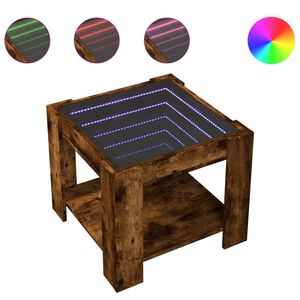 vidaXL Sohvap&ouml;yt&auml; LED-valoilla savutammi 53x53x45 cm tekninen puu