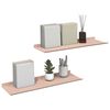 vidaXL Kelluva hylly 2 pcs Pinkki 60 x 18 x 2,5 cm Ter&auml;s