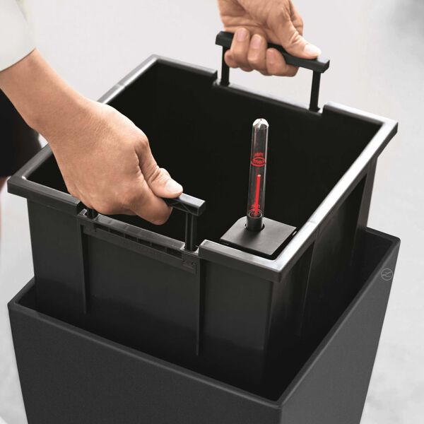 LECHUZA Kukkalaatikko Cubico 30 ALL-IN-ONE hiili