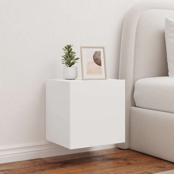 vidaXL TV-sein&auml;kaapit LED-valoilla 2 kpl valkoinen 40,5x35x40 cm