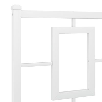vidaXL Metallinen sängynpääty valkoinen 150 cm