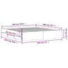 vidaXL Sängynrunko laatikoilla betoninharmaa 180x200 cm tekninen puu