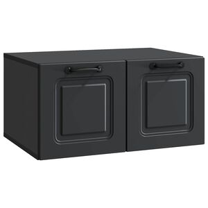 vidaXL Sein&auml;lle asennettava TV-kaappi Musta 59,5 x 41 x 30 cm