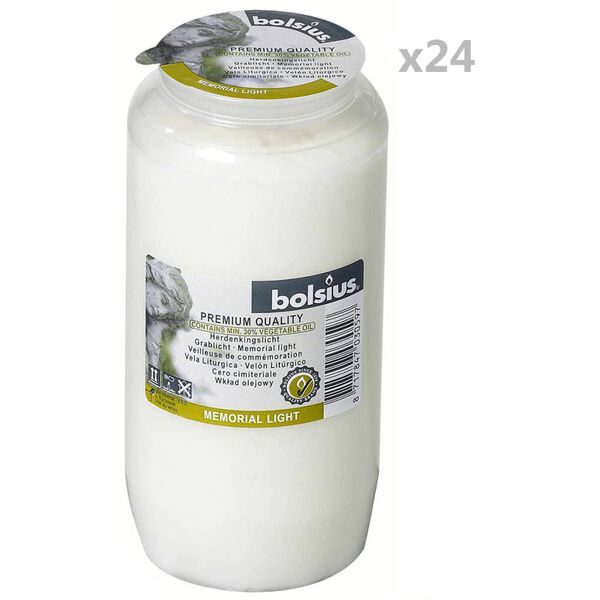 Bolsius Hautakynttilä Compo No 7 läpinäkyvä 24 kpl