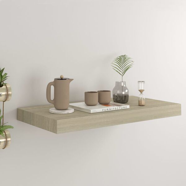 vidaXL Kelluva seinähylly tammi 50x23x3,8 cm MDF