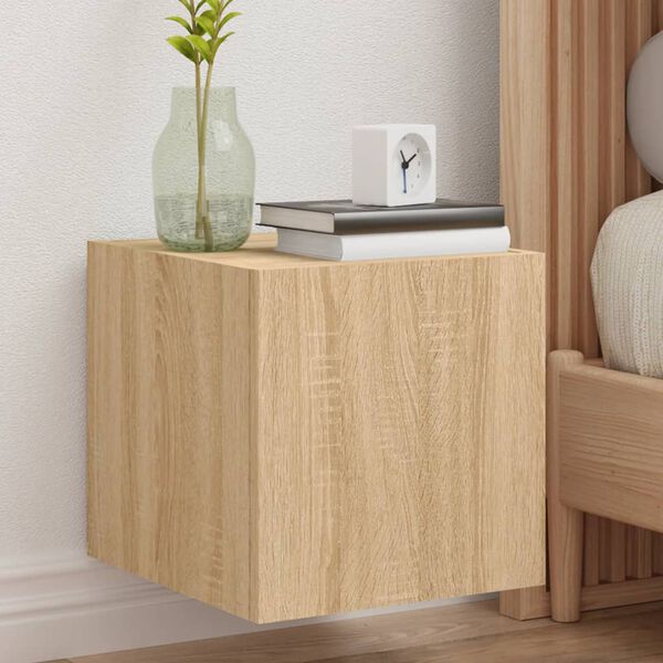 vidaXL TV-sein&auml;kaapit LED-valoilla 2 kpl Sonoma-tammi 30,5x35x30 cm