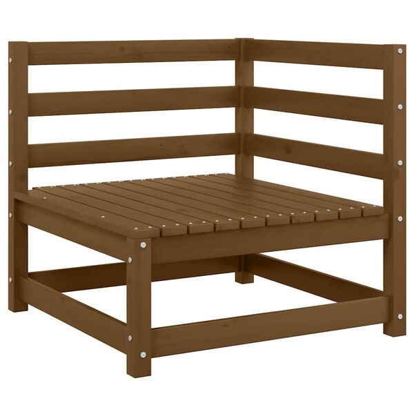 vidaXL Puutarhasohvan kulmaosa kermanv&auml;riset tyynyt t&auml;ysi m&auml;nty