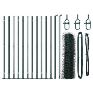 vidaXL Hitsattu metalliverkkoaita betoni-juurella 25 x 0,6 m (L x K)