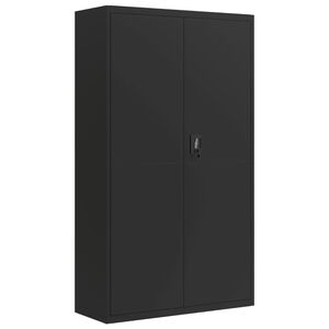 vidaXL Arkistokaappi musta 105x40x180 cm ter&auml;s