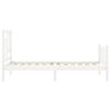 vidaXL S&auml;ngynrunko ilman patjaa valkoinen 90x200 cm t&auml;ysi m&auml;nty