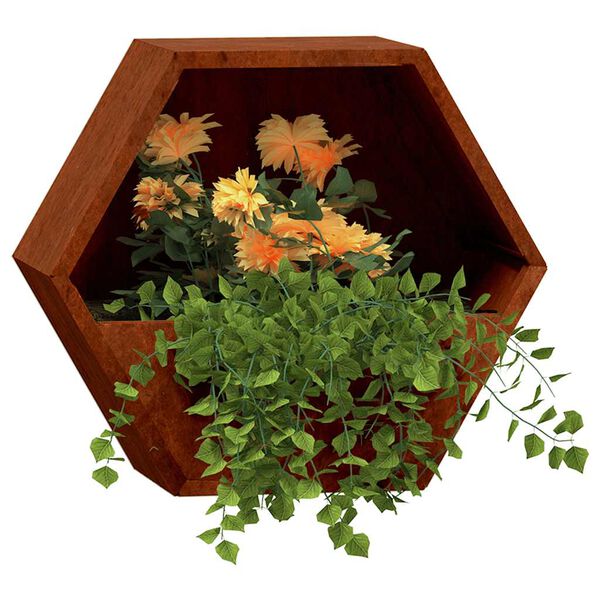 vidaXL Kukkalaatikot 2 kpl ruoste Corten ter&auml;s 30x10x25 cm