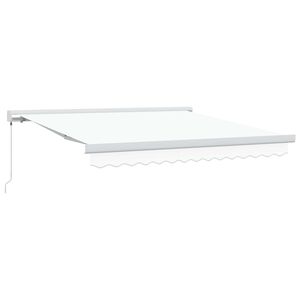 vidaXL Vedett&auml;v&auml; markiisi valkoinen 300 x 250 cm Kangas ja Alumiini