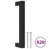 vidaXL Kaapin kahvat 20 kpl musta 128 mm ruostumaton ter&auml;s