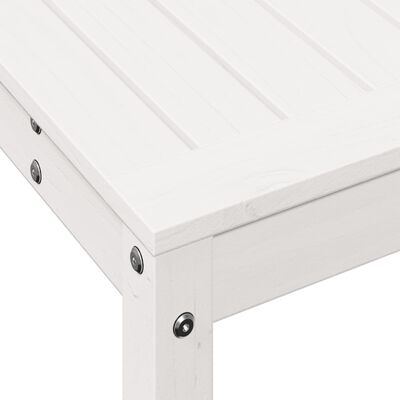 vidaXL Ruukutuspöytä hyllyllä valkoinen 108x35x75 cm täysi mänty