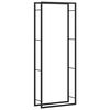 vidaXL Polttopuuteline matta musta 80x28x222 cm ter&auml;s