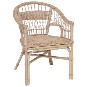 vidaXL Pinottava tuoli Rottinki Luonnollinen 60 x 60 x 81 cm