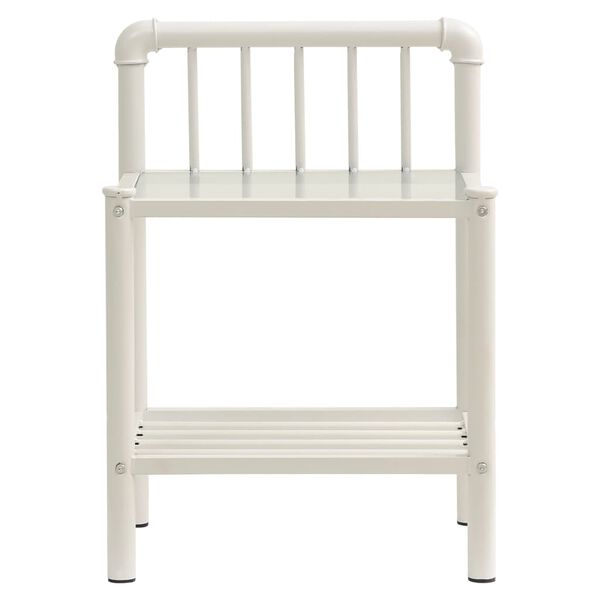 vidaXL Yöpöydät 2 kpl valkoinen ja läpinäkyvä metalli ja lasi