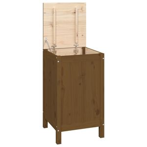 vidaXL Pyykkilaatikko hunajanruskea 44x44x76 cm t&auml;ysi m&auml;nty
