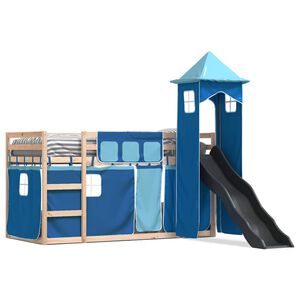vidaXL Kerross&auml;nky liukum&auml;ell&auml; ja verhoilla sininen 80x200 cm