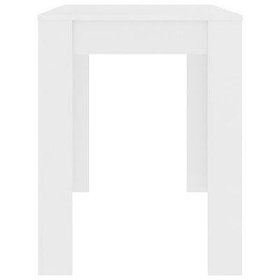 vidaXL Ruokapöytä valkoinen 120x60x76 cm lastulevy