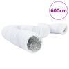 vidaXL Ilmanvaihtokanava alumiini ja PVC 6 m &Oslash;10 cm