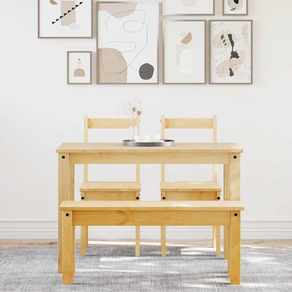 vidaXL 4-osainen Ruokailuryhmä Panama täysi mänty