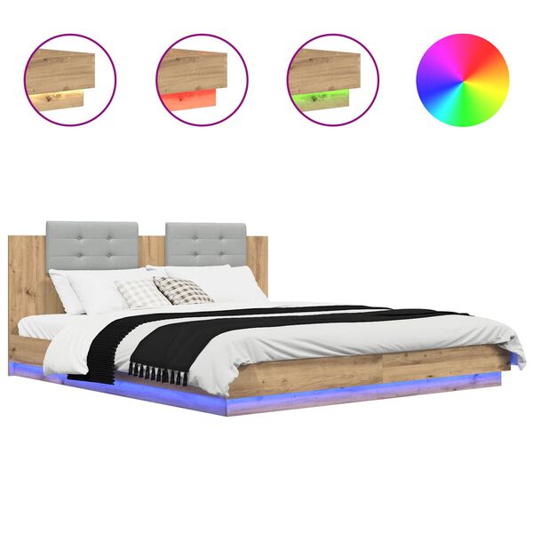 vidaXL S&auml;ngyn runko p&auml;&auml;dyll&auml; Artisan tammi 6FT Super King Size