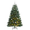 vidaXL Tekojoulukuusi saranoilla 300 LED-valoa ja joulupalloa 240 cm