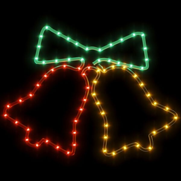 vidaXL Kellot joulukoriste 72 LED-valoa 50x56 cm